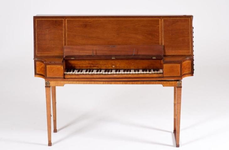 Rechtopstaande piano (vooraanzicht), Jean-Joseph Merlin, Londen, ca 1800, inv. 1632