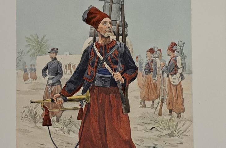 Zouave. Tenue de campagne, engraving, Paris, 1902, inv. MIMICO1992.019